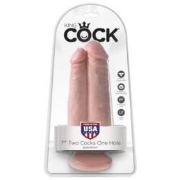 King Cock 7 Inch Two Cocks One Hole