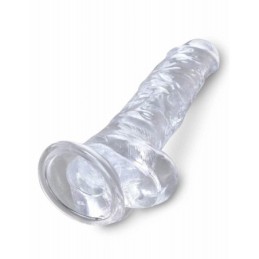 King Cock Clear /w Balls 8 Inch