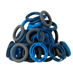 Cock Rings 100% Silicone - Solid Svart