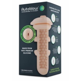 Autoblow AI- Sleeve Vagina - Ljus Knottrig