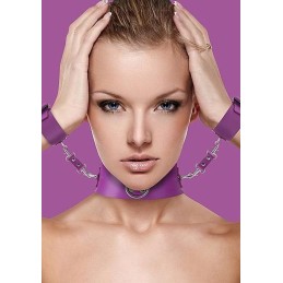 Ouch! Collar with Cuffs - Purple