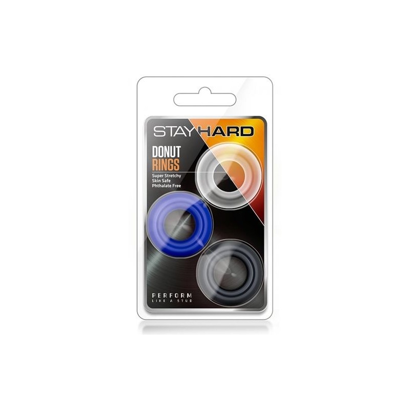 Stay Hard Donut Rings 3 pack
